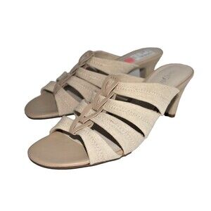 East Fifth Women's Size 9 Strappy Sandals Slides Roxanne Ivory
